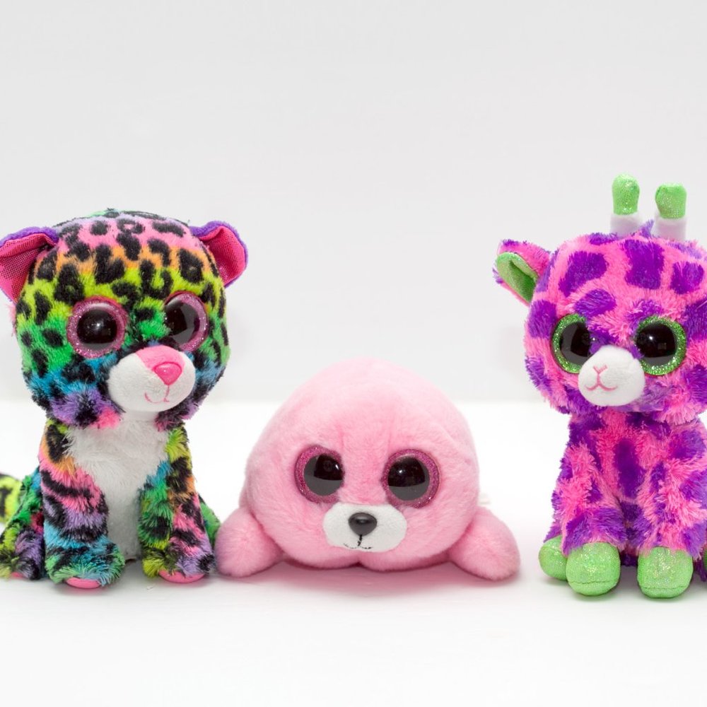 Set of three Ty Beanie Boos 7"